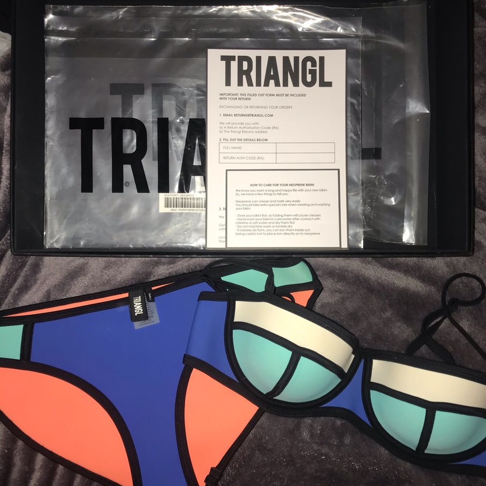 Triangl Swimwear- Poppy Sea Spritz- Size S